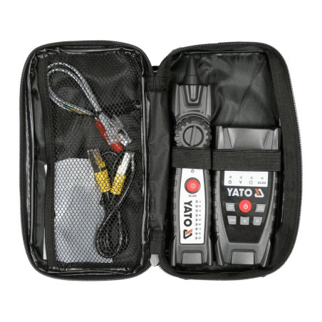 YATO Localizator si tester pentru verificarea cablurilor de retea RJ11 RJ45, rezistent la interferente