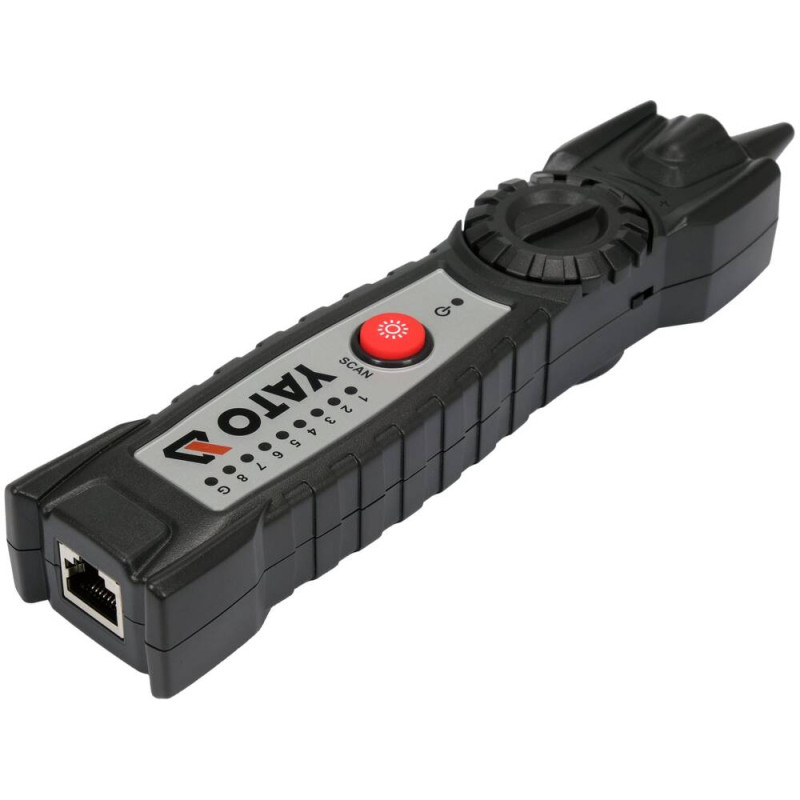 YATO Localizator si tester pentru verificarea cablurilor de retea RJ11 RJ45, rezistent la interferente