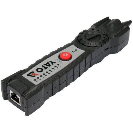 YATO Localizator si tester pentru verificarea cablurilor de retea RJ11 RJ45, rezistent la interferente