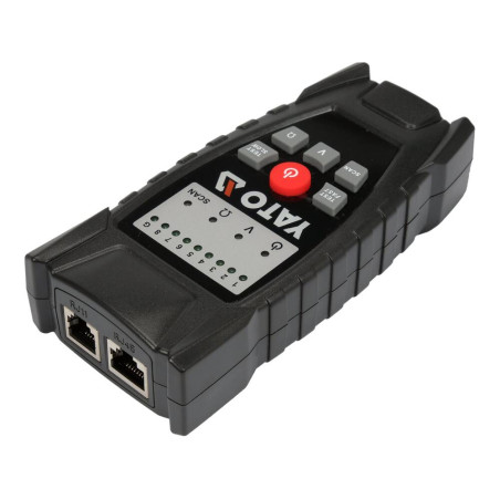 YATO Localizator si tester pentru verificarea cablurilor de retea RJ11 RJ45, rezistent la interferente