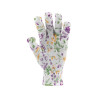 FLO Manusi de gradinarit gri cu model plante colorate, marimea 8