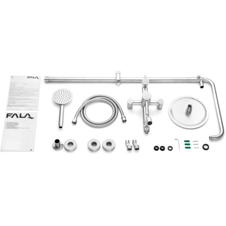 FALA Coloana dus din otel inoxidabil STEELY 2