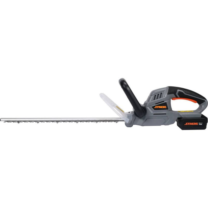 STHOR Foarfeca gard viu cu acumulator Li-Ion 20V, 2Ah, lungime lama 45 cm