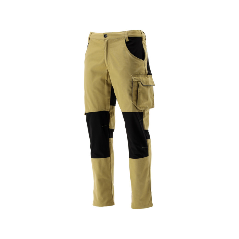 YATO Pantalon de lucru stretch, kaki/mustar, marimea L