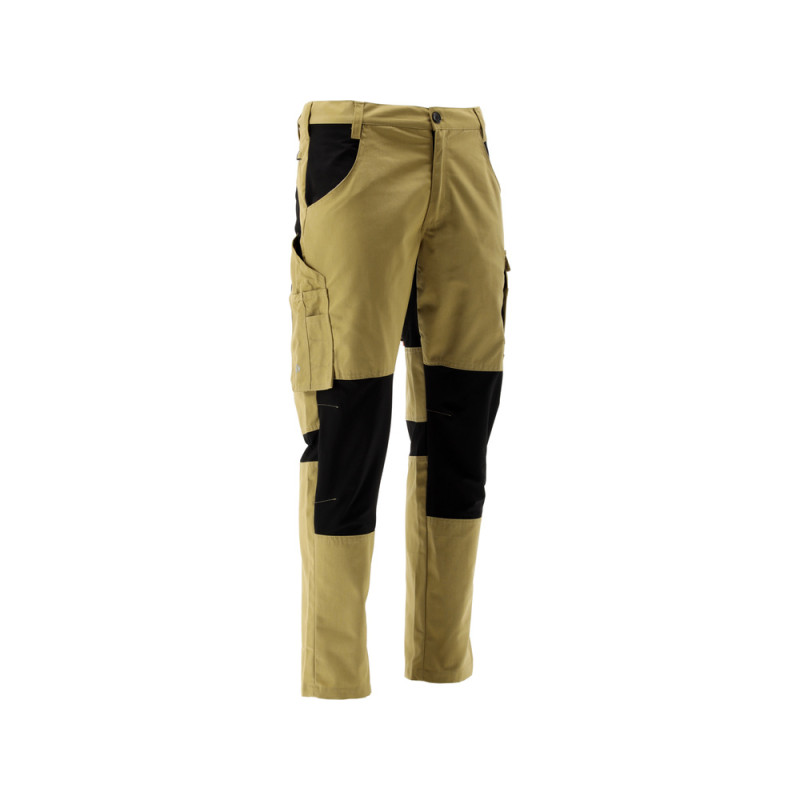 YATO Pantalon de lucru stretch, kaki/mustar, marimea 3XL