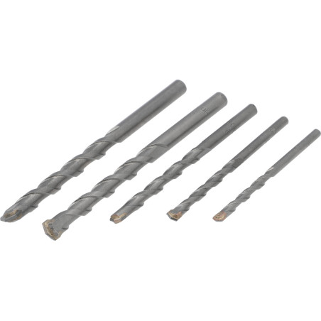 STHOR Set 5 burghie pentru beton 4, 5, 6, 8 mm, prindere cilindrica