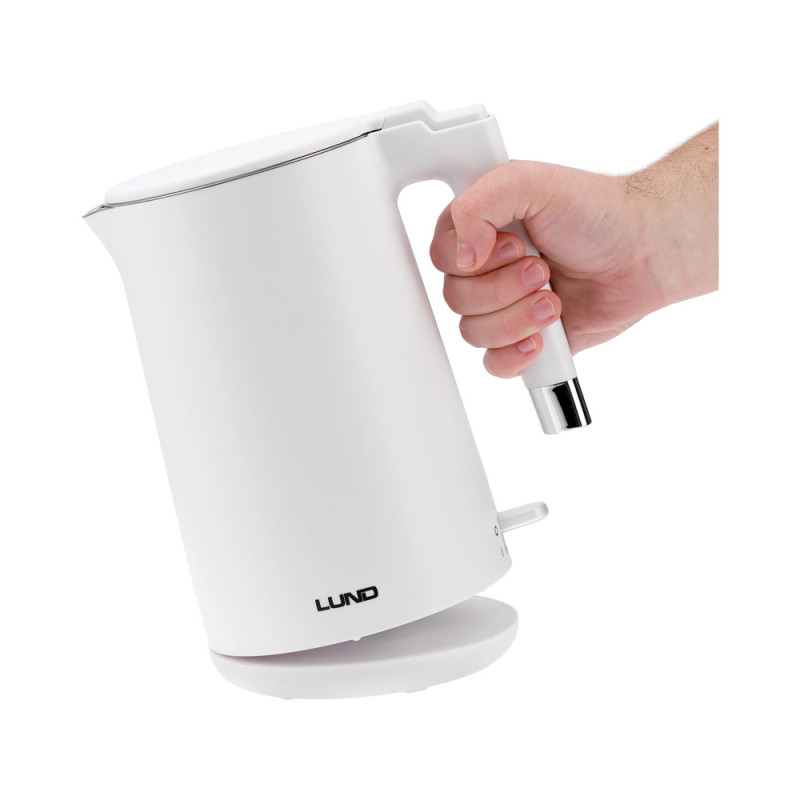 LUND Fierbator electric 2200 W, capacitate 1.5 l, alb, cool touch