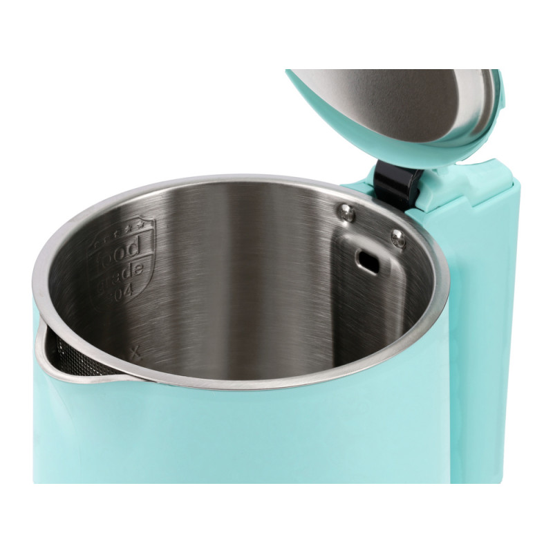 LUND Fierbator electric 2200 W, capacitate 1.5 l, turcoaz, cool touch