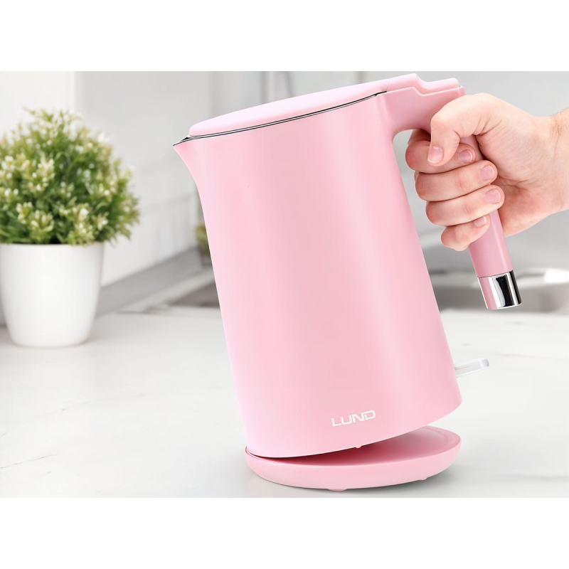 LUND Fierbator electric 2200 W, capacitate 1.5 l, roz, cool touch