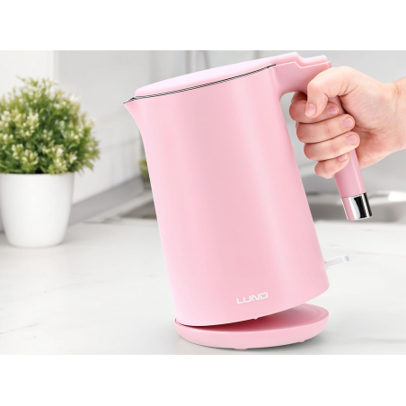LUND Fierbator electric 2200 W, capacitate 1.5 l, roz, cool touch