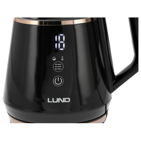 LUND Fierbator electric 1 l, negru, controlul temperaturii, 1100 W