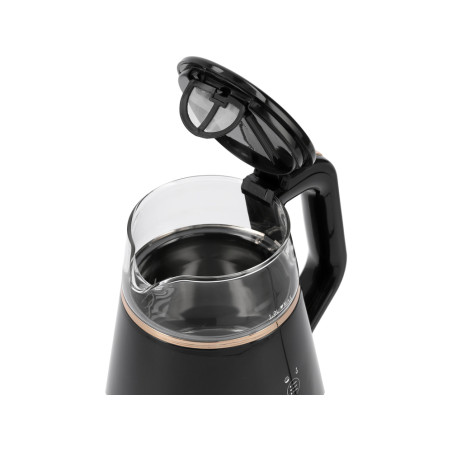 LUND Fierbator electric 1 l, negru, controlul temperaturii, 1100 W