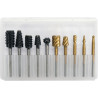 YATO Set 10 freze pentru lemn/metal/plastic, diametru tija 3.2 mm