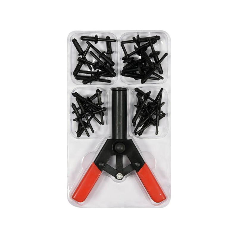 YATO Set de nituri din plastic + cleste, 41 buc