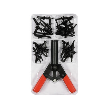 YATO Set de nituri din plastic + cleste, 41 buc