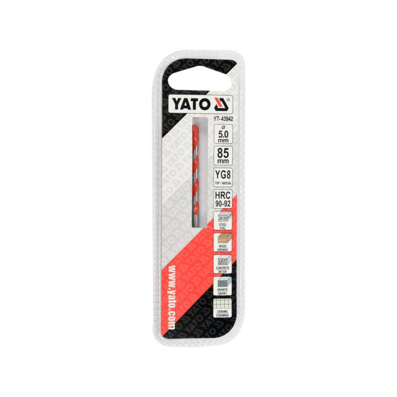 YATO Burghiu universal, prindere cilindrica, 5 x 85 mm