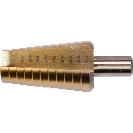YATO Burghiu în 11 trepte, prindere cilindrica, diametru 20 - 30 mm