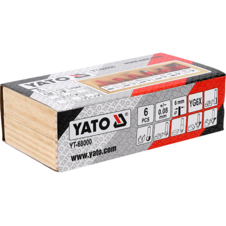 YATO Set 6 freze pentru lemn, prindere 6 mm