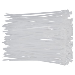YATO Set 100 coliere albe, de plastic, dimensiune 4.8x200 mm