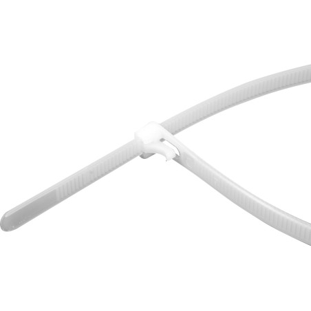 YATO Set 50 coliere albe, de plastic, dimensiune 7.6x450 mm