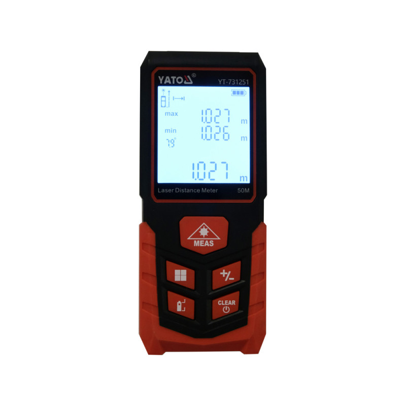 YATO Telemetru laser, domeniu de masurare 50 m, precizie de masurare 2 mm