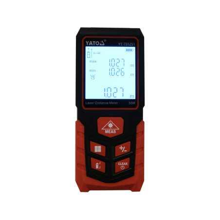 YATO Telemetru laser, domeniu de masurare 50 m, precizie de masurare 2 mm