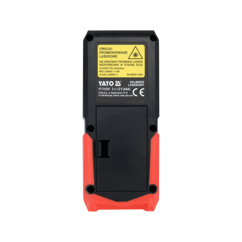 YATO Telemetru laser, domeniu de masurare 50 m, precizie de masurare 2 mm