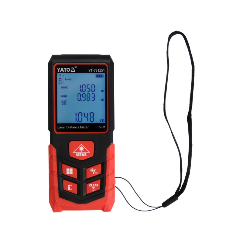 YATO Telemetru laser, domeniu de masurare 50 m, precizie de masurare 2 mm