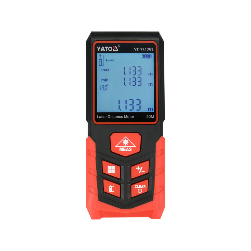 YATO Telemetru laser, domeniu de masurare 50 m, precizie de masurare 2 mm