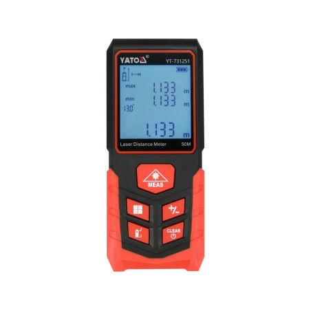 YATO Telemetru laser, domeniu de masurare 50 m, precizie de masurare 2 mm