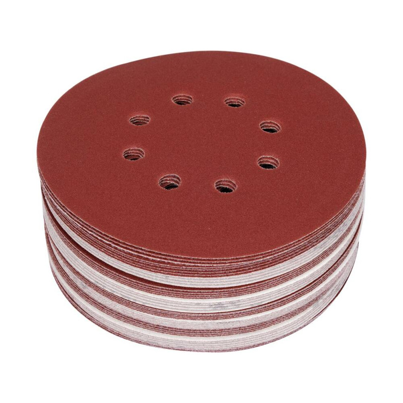 YATO Set 50 discuri abrazive 8 gauri, diametru 150 mm, granulatie 180