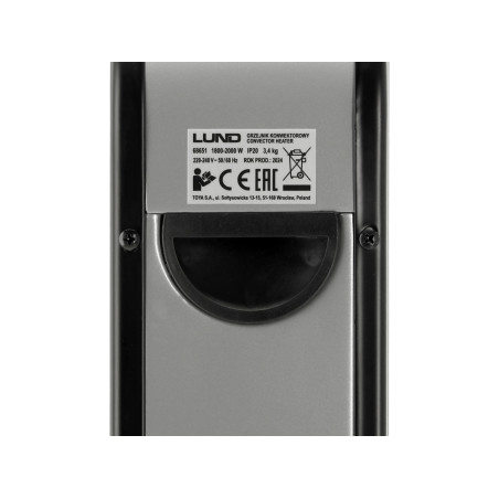 LUND Convector cu ventilator 2000W, negru