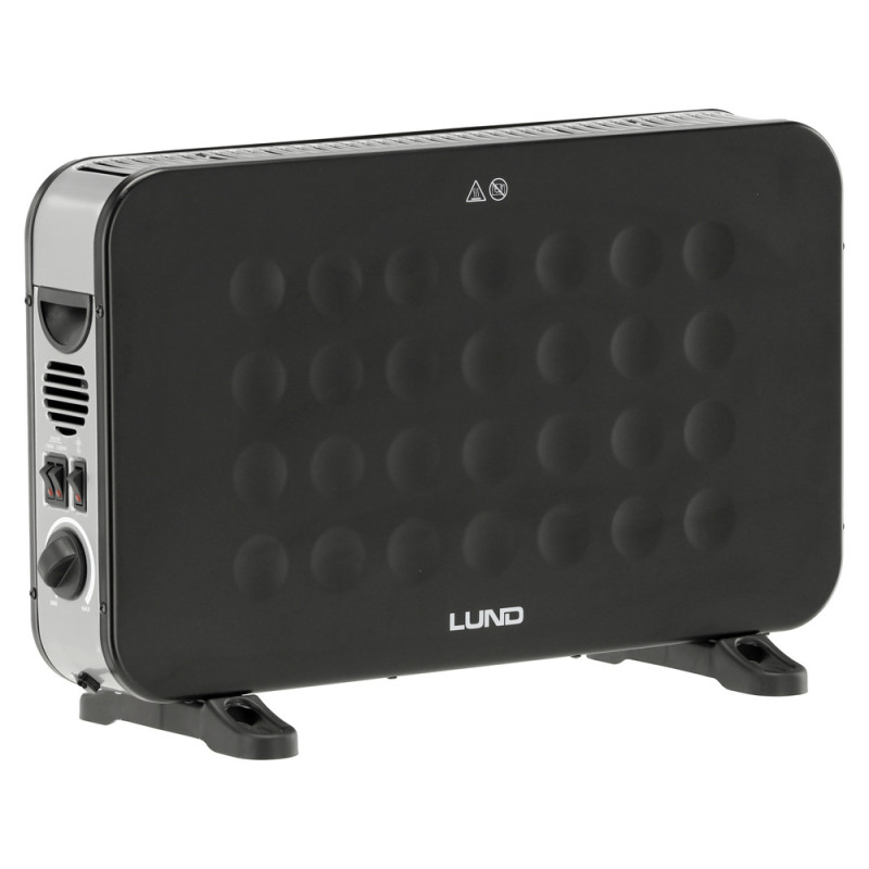 LUND Convector cu ventilator 2000W, negru