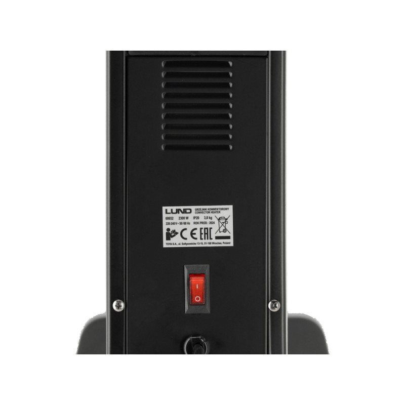 LUND Convector electric 2300W, LCD, ventilator
