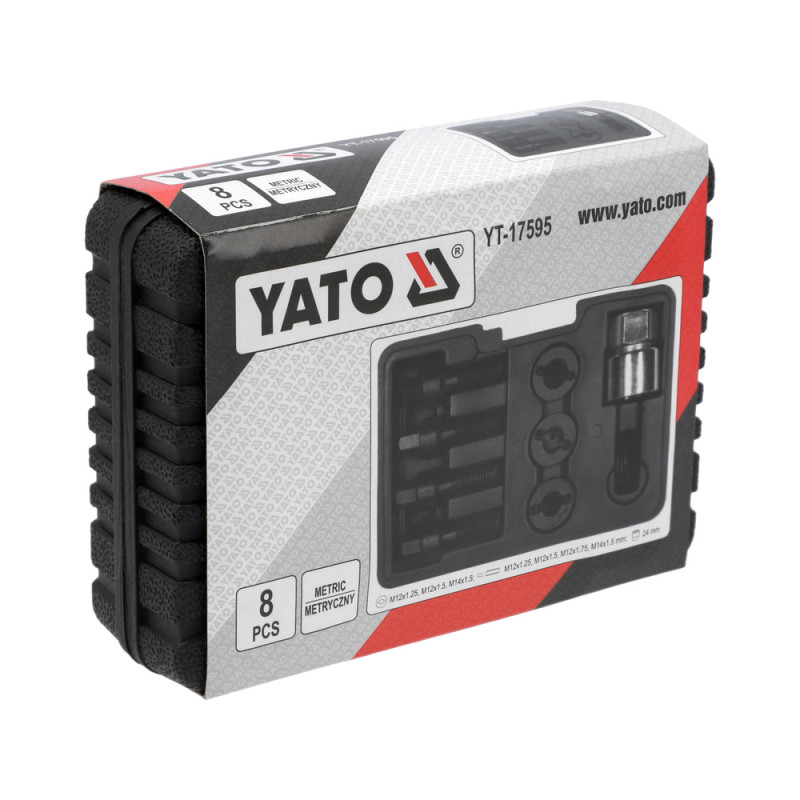 YATO Kit reparatie filete pentru suruburi si piulite roti, 8 roti