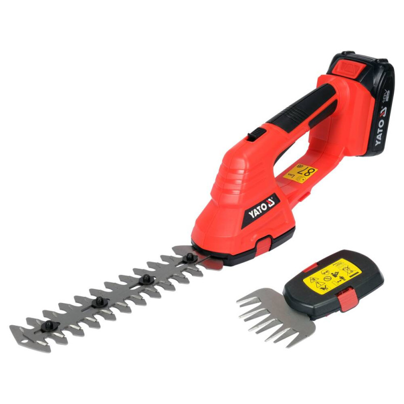 YT-828355 YATO Foarfeca tuns iarba si gard viu 20 cm, 18 V, 2.0 Ah