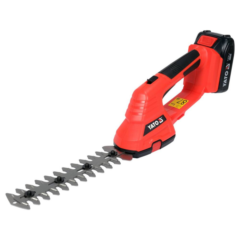YT-828355 YATO Foarfeca tuns iarba si gard viu 20 cm, 18 V, 2.0 Ah