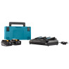 198077-8 MAKITA Set 2 acumulatori si incarcator Li-Ion 18V 6Ah, valiza