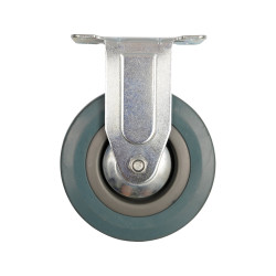 VOREL Roata fixa, cauciuc gri, diametru 100 mm