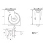 VOREL Roata pivotanta, cauciuc gri, diametru 200 mm