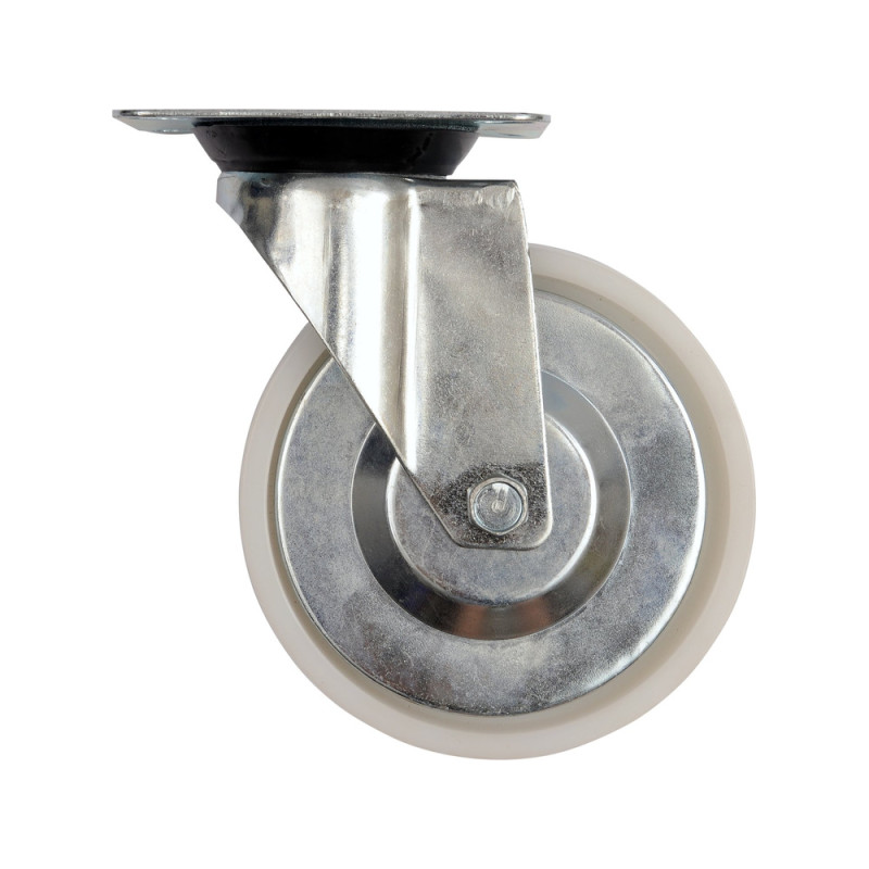 VOREL Roata pivotanta, cauciuc gri, diametru 200 mm