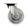 VOREL Roata pivotanta, cauciuc gri, diametru 200 mm