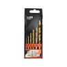 YATO Set 6 burghie metal HSS-TIN, diametru 2-8 mm, prindere cilindrica