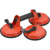 YATO Dispozitiv de fixare cu 3 ventuze,155 kg,diametru 150 mm YT-37239