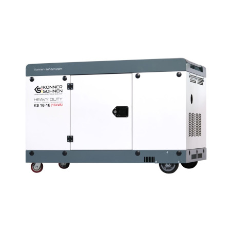 Generator de curent 16 kVA diesel - Heavy Duty - insonorizat - Konner & Sohnen - KS-16-1-ATSR-Silent