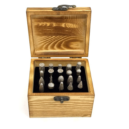 Set de 20 freze diamantate pt. Piatra cu coada 6x45(mm)