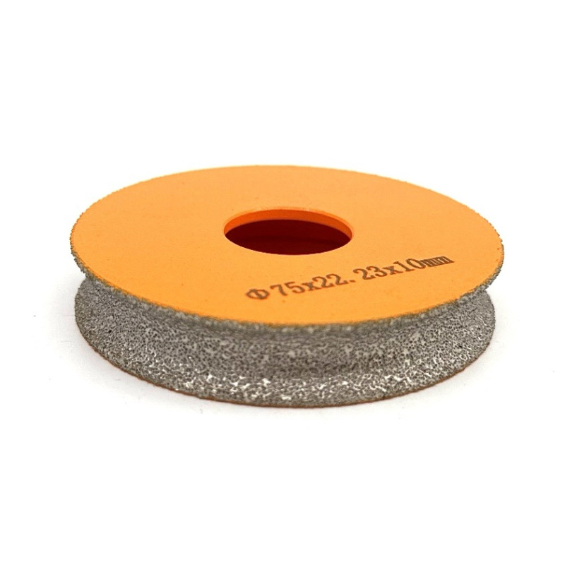 Freza diamantata pentru profilare granit, marmura, gresie Profil Semicerc Full Bullnose exterior, R-10mm, ∅75x22,23mm
