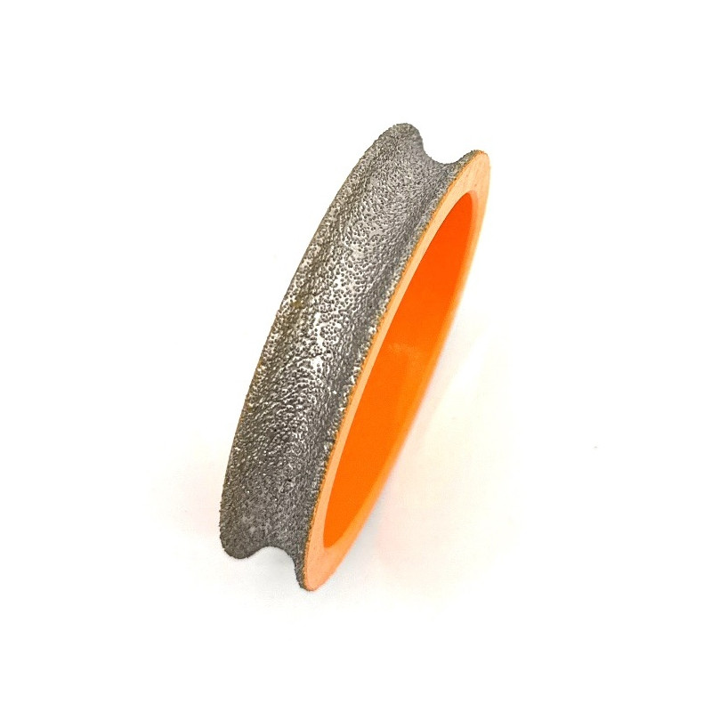 Freza diamantata pentru profilare granit, marmura, gresie Profil Semicerc Full Bullnose exterior, R-10mm, ∅75x22,23mm