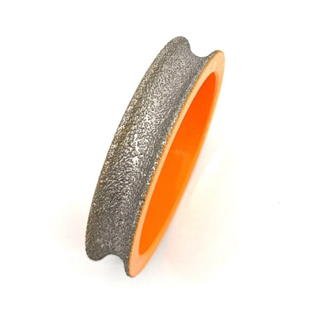 Freza diamantata pentru profilare granit, marmura, gresie Profil Semicerc Full Bullnose exterior, R-10mm, ∅75x22,23mm