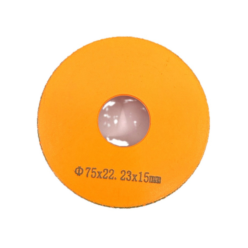 Freza diamantata pentru profilare granit, marmura, gresie Profil Semicerc Full Bullnose exterior, R-15mm, ∅75x22,23mm